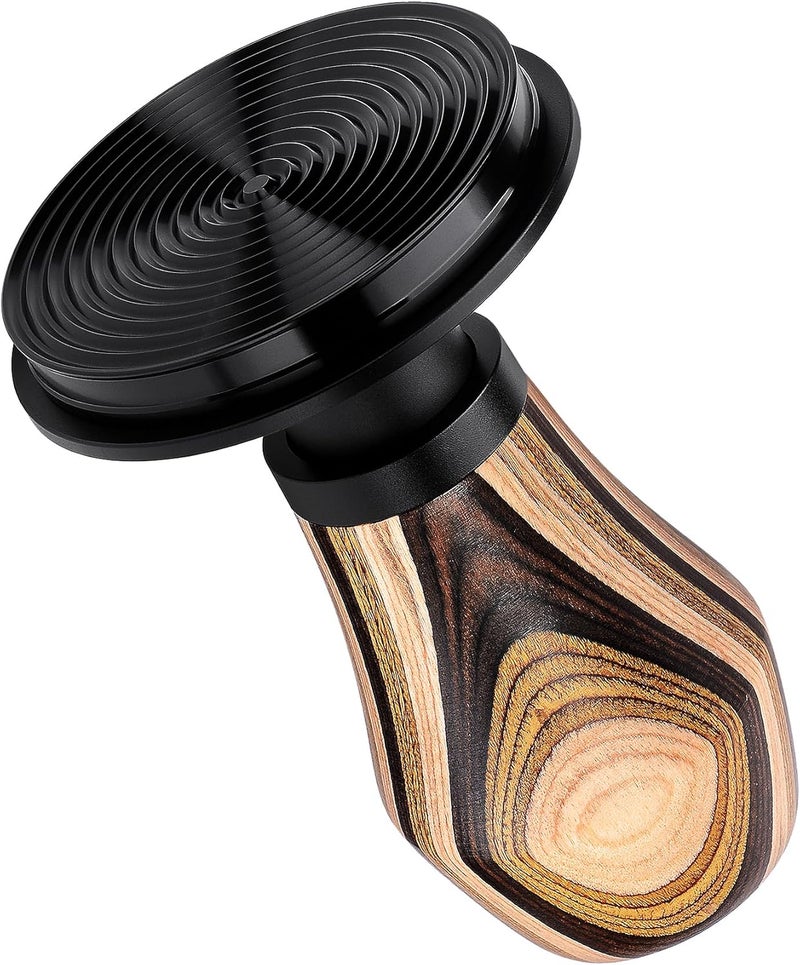 Normcore 58.5mm Espresso Coffee Tamper V4, Spring Loaded Tamper With Titanium PVD Coating Ripple Base, 15lb / 25lb / 30lbs Replacement Springs, Colorful Wood Handle - Image 3